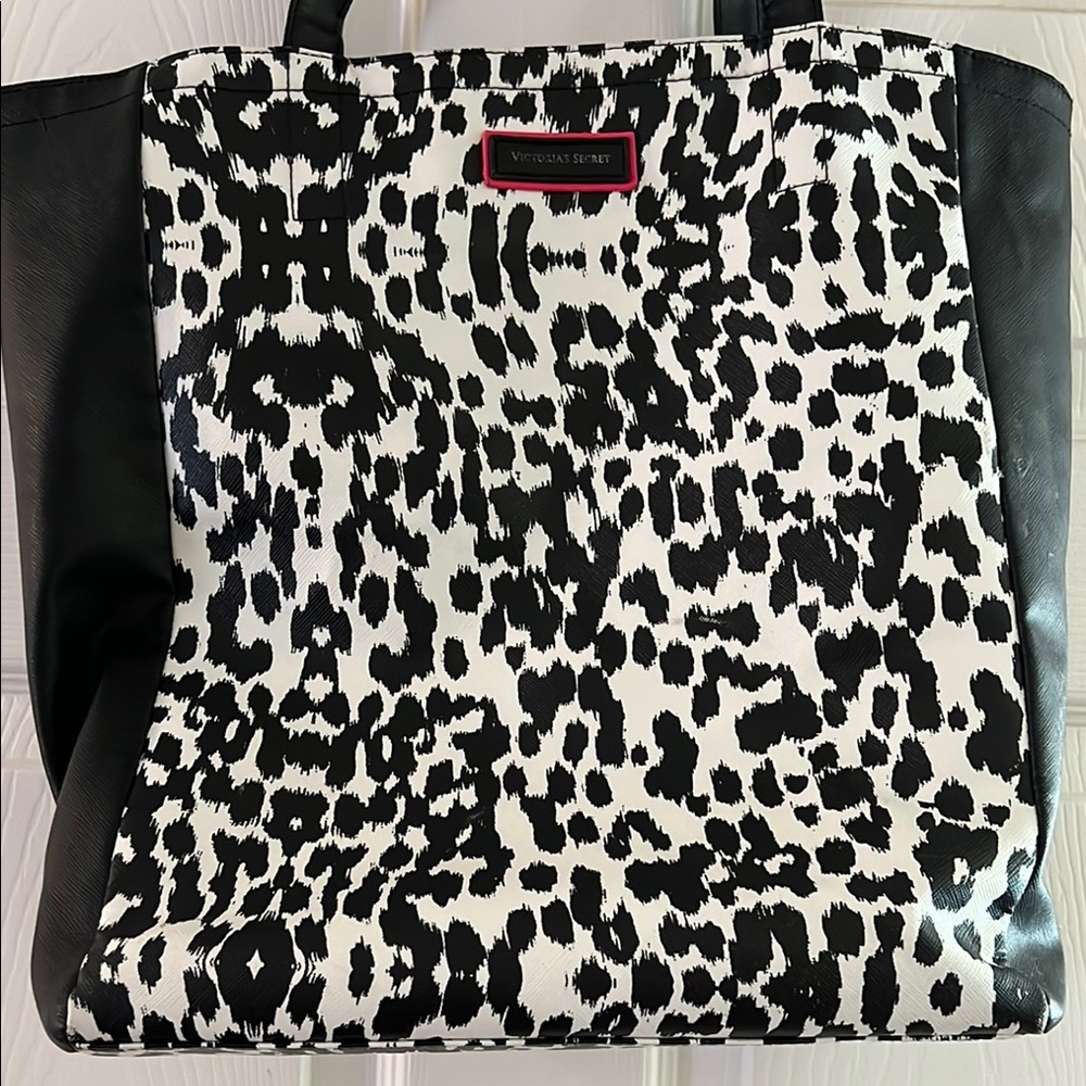 Victoria's Secret Black and White Tote Bag